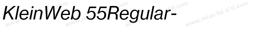 KleinWeb 55Regular字体转换